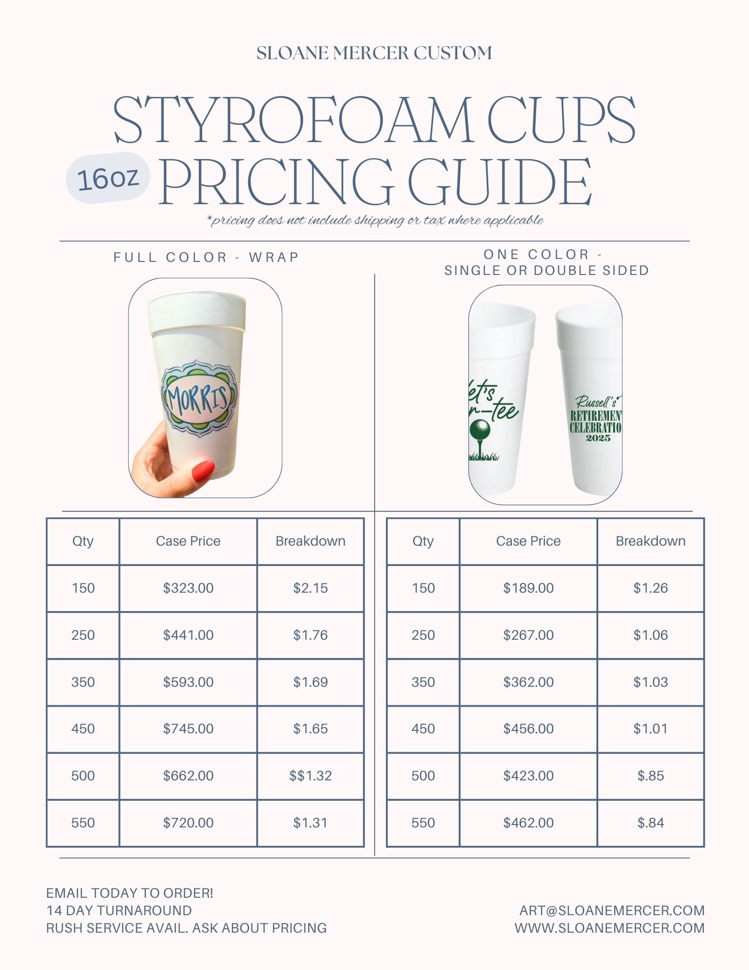 Custom - Full Color Styrofoam Cups