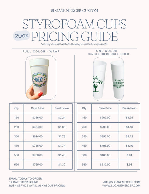 Custom - Full Color Styrofoam Cups