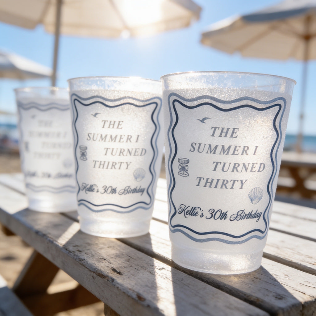 Custom Full Color Frosted Stadium Cups | Personalized Party Cups